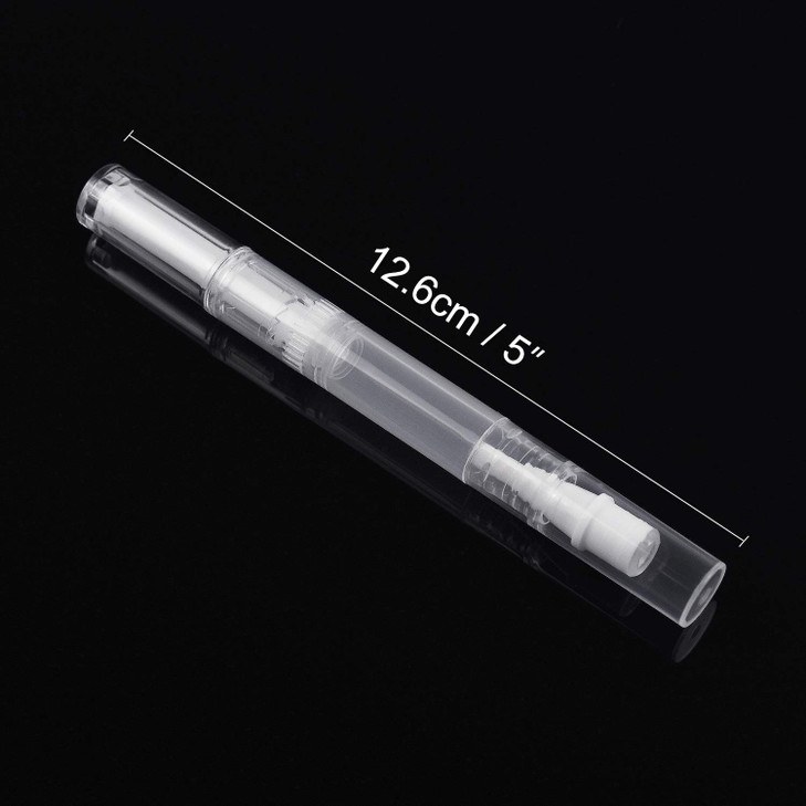 12 Pack 3 Ml Transparent Twist Pens Empty Nail Oil Pen Brush Cuticle Oil Pen Cosmetic Lip Gloss Container Applicators