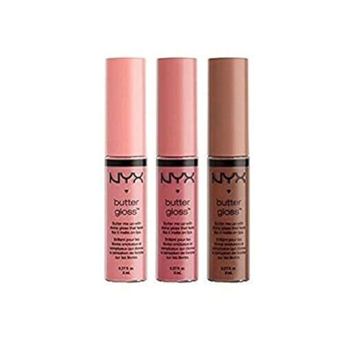 NYX Butter Gloss Kit Creme Brulee Fortune Cookie Madeliene 27oz Each