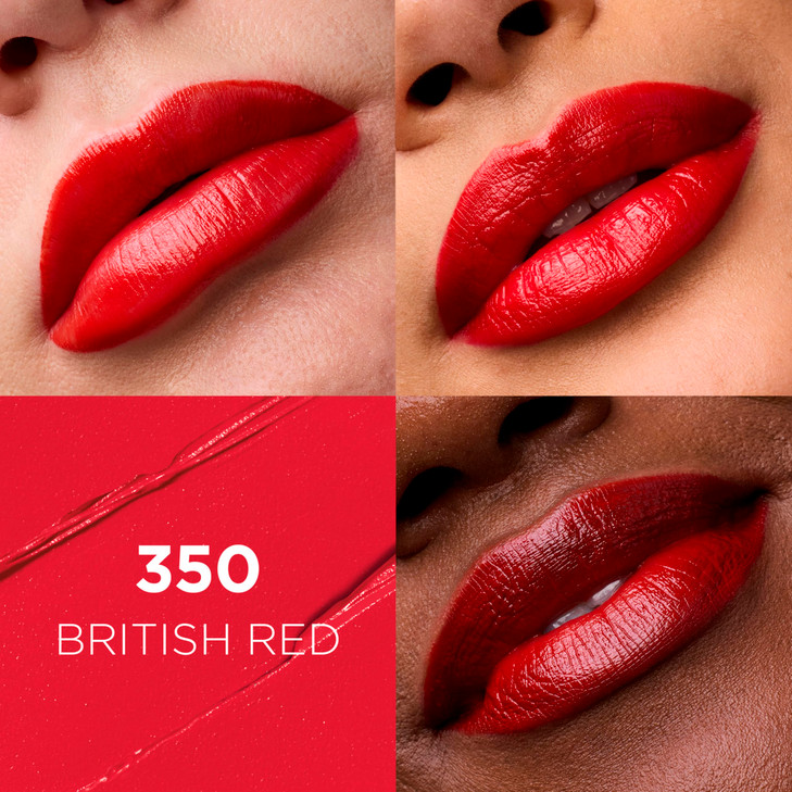 LOreal Paris Colour Riche Original Creamy Hydrating Satin Lipstick with Argan Oil and Vitamin E British Red 1 Count