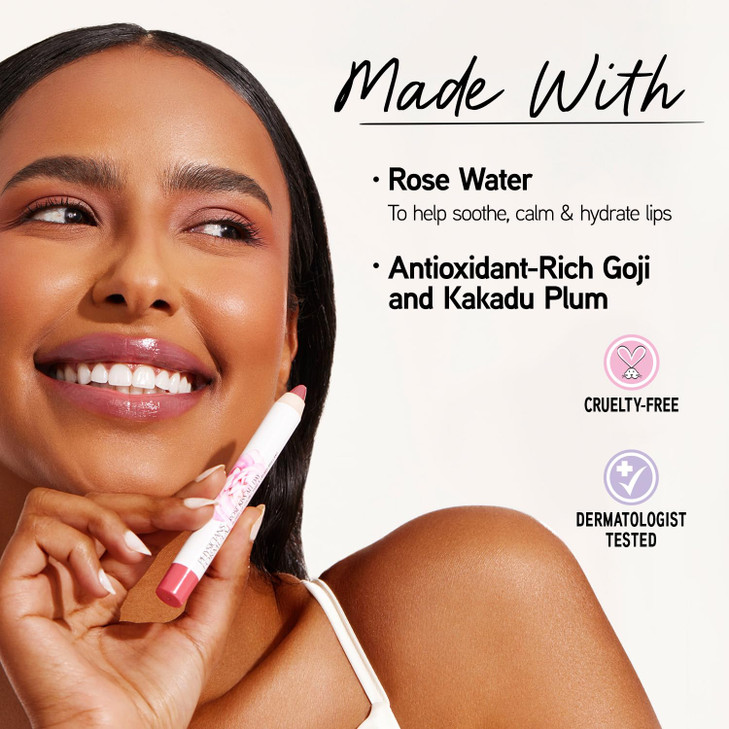 Physicians Formula Ros Kiss All Day Glossy Lipstick LIp Color Makeup Red Shes a Wild Rose Dermatologist Tested Clinicial