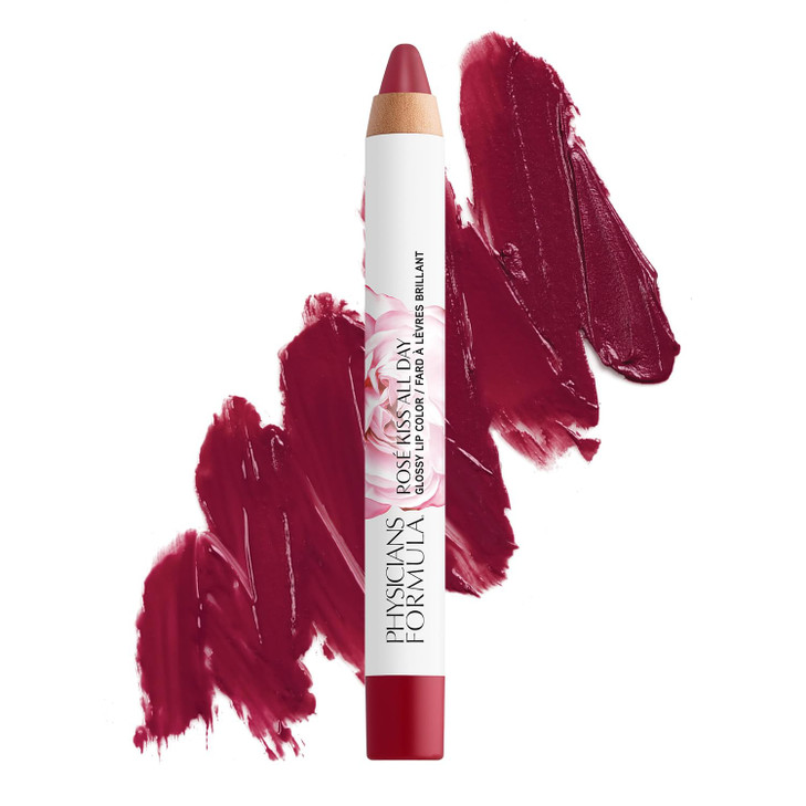 Physicians Formula Ros Kiss All Day Glossy Lipstick Lip Color Makeup Red Xoxo Dermatologist Tested Clinicially Tested