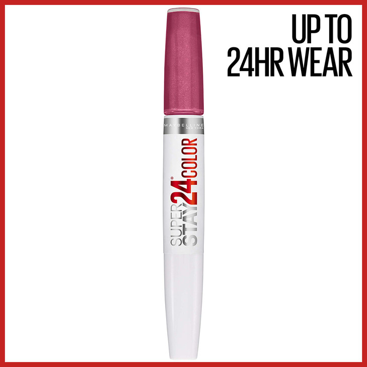 Maybelline Super Stay 24 2Step Liquid Lipstick Makeup Long Lasting Highly Pigmented Color with Moisturizing Balm Wear On
