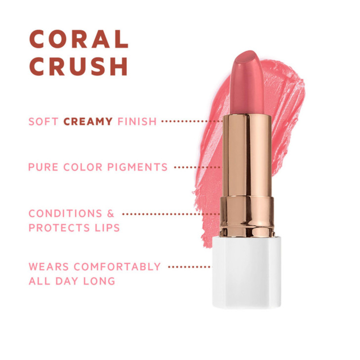FLOWER BEAUTY By Drew Barrymore Petal Pout Lipstick Nourishing Highly Pigmented Lip Color with Antioxidants Matte Finish
