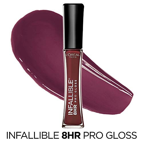 LOreal Paris Makeup Infallible 8 Hour Hydrating Lip Gloss Raisin 021 Fl Oz