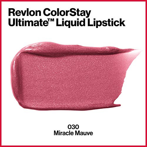 Revlon ColorStay Ultimate Liquid Lipstick Longwear Rich Lip Colors Wears for Up to 24 Hours Satin Finish 030 Miracle Mau
