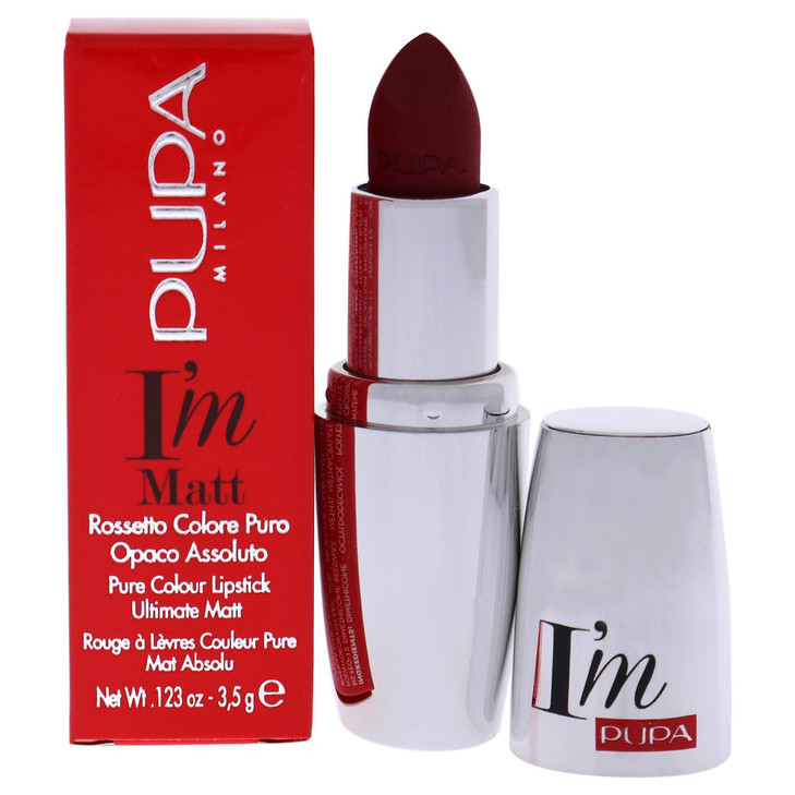 I Am Matte Pure Colour Lipstick 073 Irresistible Burgundy by Pupa Milano for Women 0123 oz Lipstick