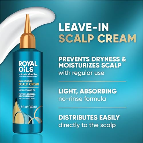 Head & Shoulders Royal Oils Daily Moisture Scalp Cream Treatment, Formulated with 1% Pyrithione Zinc, Anti-Dandruff Scalp Care with Coconut Oil, 5.0 online at globaldelivered