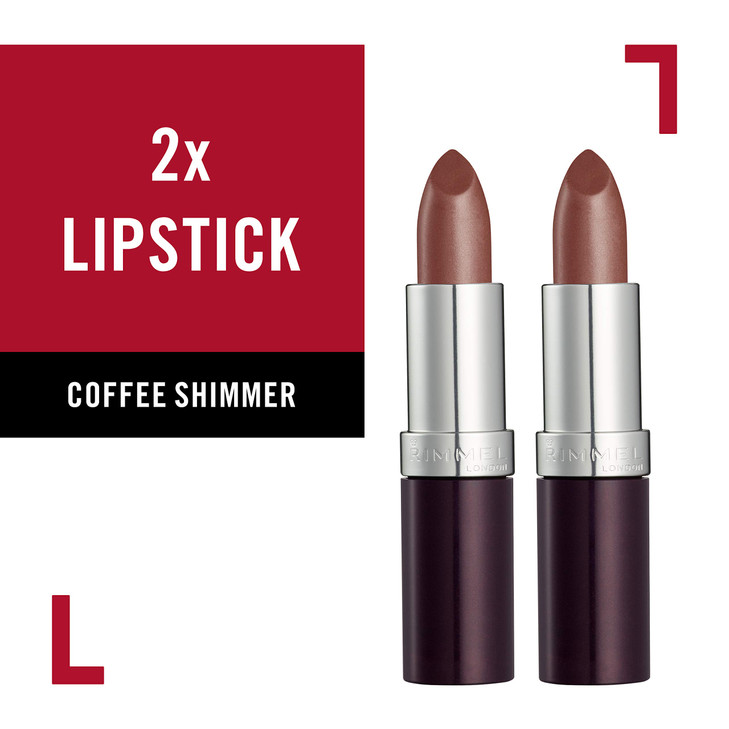 Rimmel Lasting Finish Extreme Lipstick Coffee Shimmer014 Ounce Pack of 2
