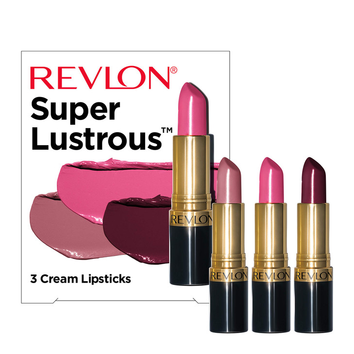 Revlon Super Lustrous 3Piece Lipstick Gift Set High Impact Moisturizing Cream Finish 764 On The Mauve 778 Pink Promise 4