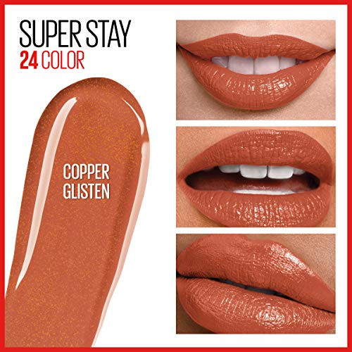 MAYBELLINE Super Stay 24 2step Long Lasting Liquid Lipstick and Lip Balm 910 Copper Glisten 1 count
