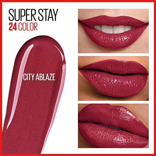 MAYBELLINE Super Stay 24 2step Long Lasting Liquid Lipstick and Lip Balm 930 City Ablaze 1 count