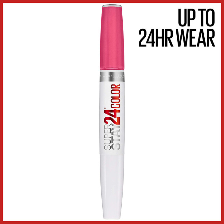 Maybelline Super Stay 24 2Step Liquid Lipstick Makeup Long Lasting Highly Pigmented Color with Moisturizing Balm Pink Go