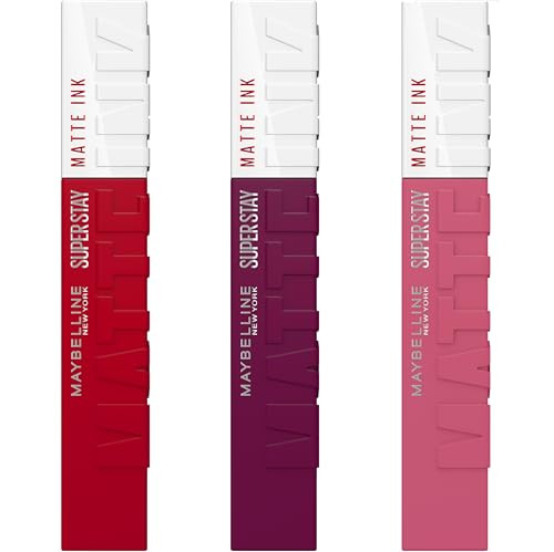 Maybelline NY Minute SuperStay Matte Ink Liquid Lipstick 3Pack Longwear Matte Lip 3 count