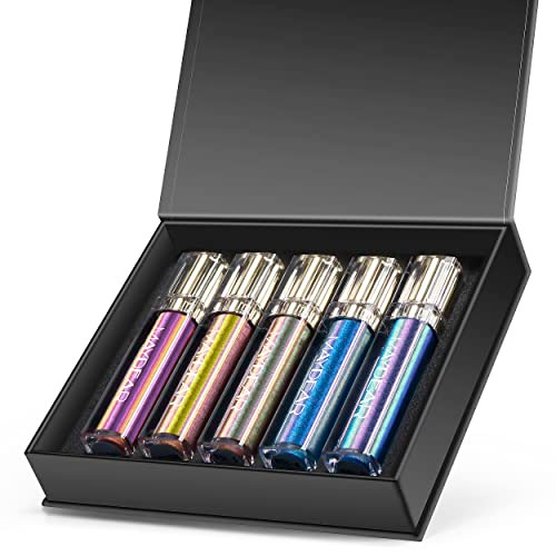 Maydear Chameleon Lipstick 5 Colors Set Long Lasting Waterproof Colourful Diamond Shimmer Lip Gloss for Women Girls Make