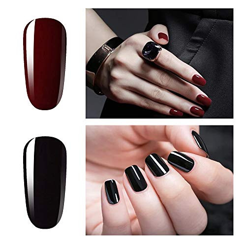 Vishine 2 Colors Nail Gel Polish Set Pure Black White Color Soak Off UV LED Varnish Collection Long Lasting Nail Art 2 Bottle 15ml online at globaldelivered