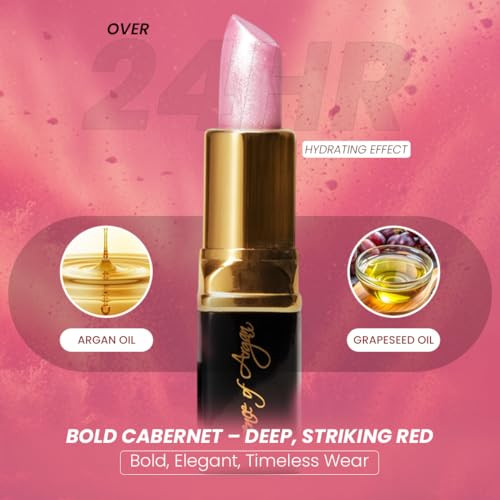 Essence Of Argan Pink Lip Stick for Cracked and Dry Lips 100 Pure Argan Oil Shea Butter Jojoba Oil Aloe Vera Hydrating L