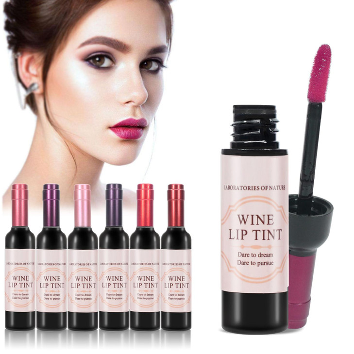 6 ColorsSet Wine Lipstick Matte Long Lasting Waterproof Lip Tint Set Lip Gloss Lip Stain