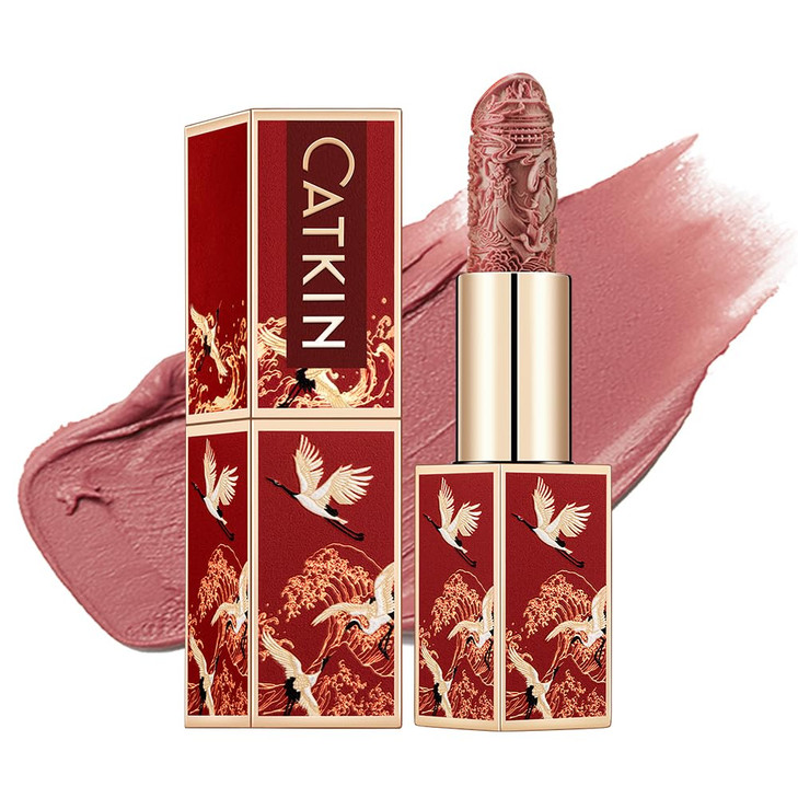 Catkin SemiMatte Lipstick Hydrating High Impact Color Infused with Vitamin E and Avocado Oil Smooth Soft Texture Long La
