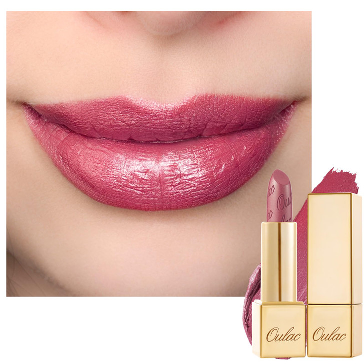 Oulac Pink Lipstick for Women with Metallic 3D Shine Lightweight Hydrating Formula High Impact Lip Color Vegan Beauty Fu