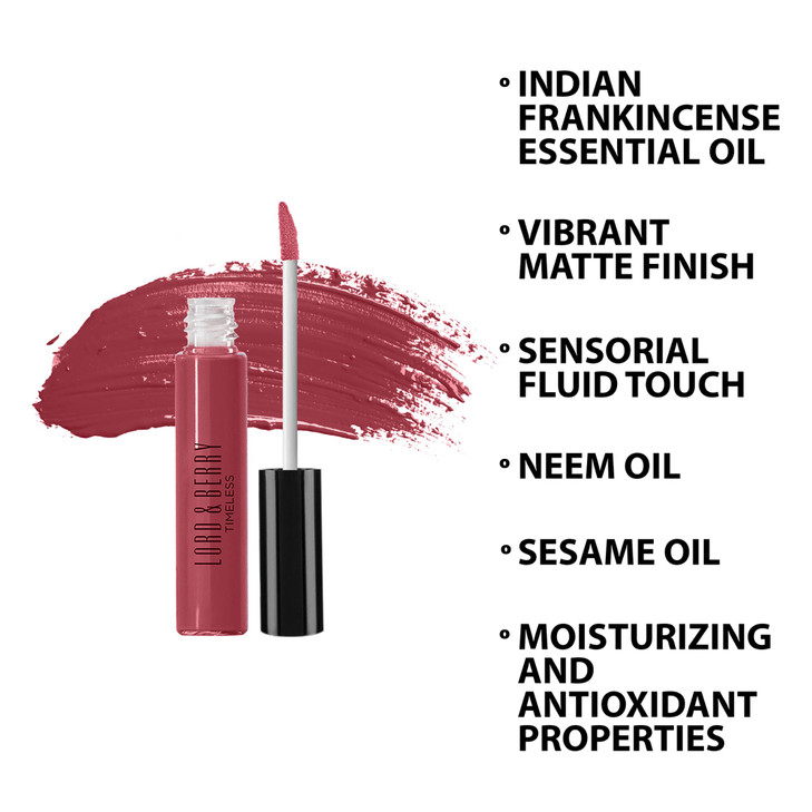 Lord Berry Timeless Kissproof Semi Matte Liquid Lipsticks Ultra Light Thin Coverage for Smooth Nourished Lips Long Lasti