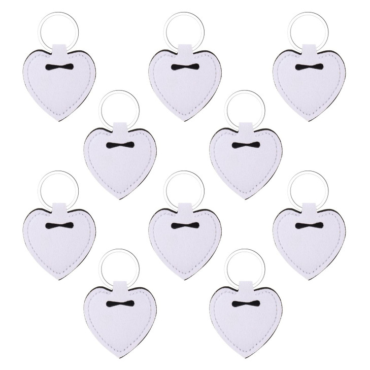 WACAR 10pcs Sublimation Blanks Chapstick Holder Keychains Bulk Lipstick Holder Keychains Chapstick Keyring Holder White