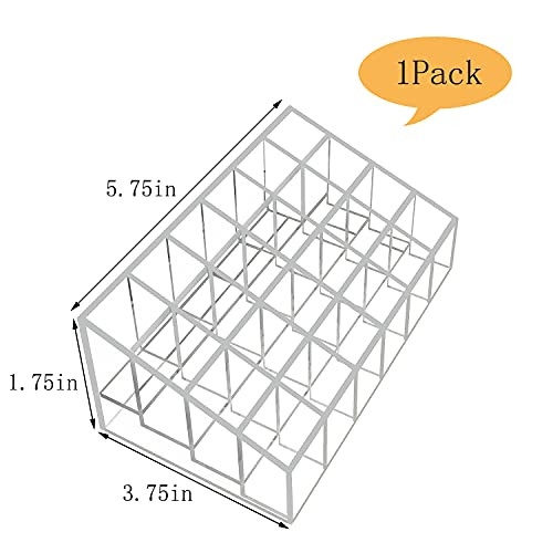 XINGLIAN 24 Slot Clear Lipstick Holder Lipstick Organizer for Bottles