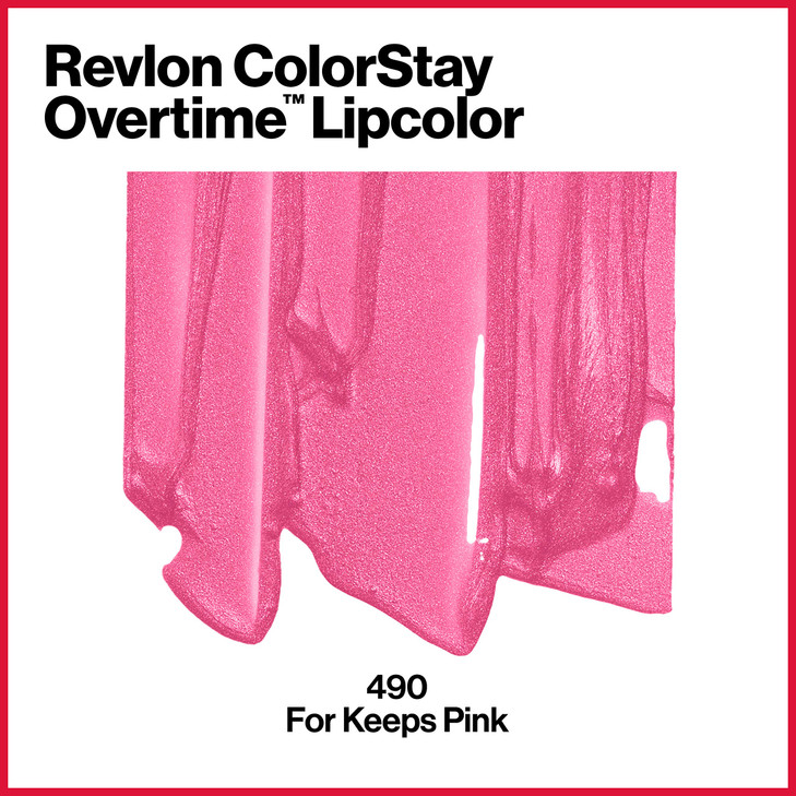 REVLON Liquid Lipstick with Clear Lip Gloss ColorStay Face Makeup Overtime Lipcolor Dual Ended with Vitamin E in Pink Fo