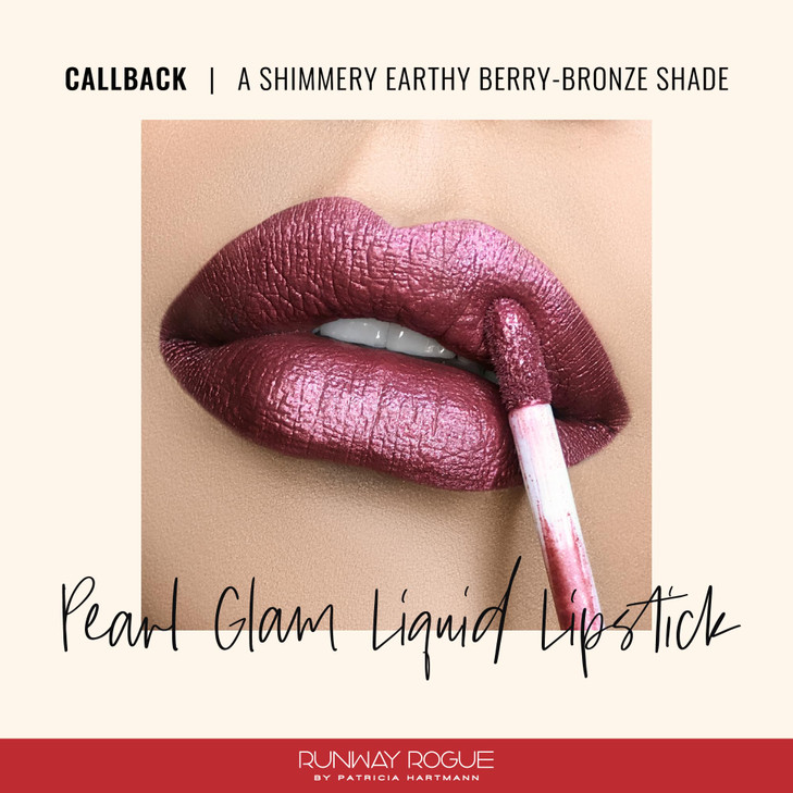Runway Rogue Pearl Glam Long Wear Shimmer Liquid Lipstick Metallic Earthy BerryBronze Lipstick with Silver and Gold Shim