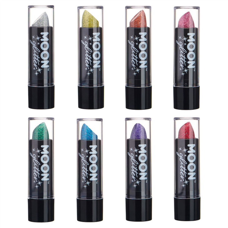 Holographic Glitter Lipstick by Moon Glitter 017oz Set of 8 colours