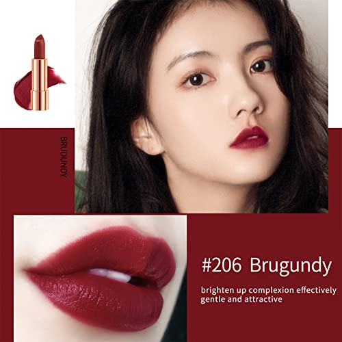 Newvenper Matte Lipstick Set 3 Colors Lip Stick with Sliver Chain Bag Package Velvet Lip stick Set Waterproof NonStick C