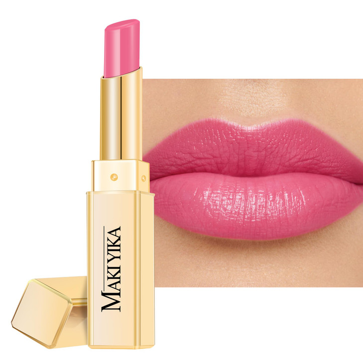 MAKI YIKA Moisture Pink Lipstick for Women Hydrate Lip Balm for Dry Cracked Lips Weightless Glossy Lip Color Juicy Finis