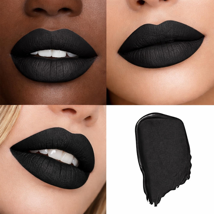 Mynena Matte Liquid Lipstick Black LongLasting Comfort SmudgeProof TransferResistant Vegan CrueltyFree Full Coverage Non