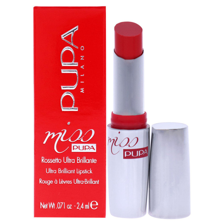 Pupa Milano Miss Pupa Lipstick Ultra Bright Crystal Effect Super Shiny Lips SemiTransparent Comfortable Lip Color Enhanc