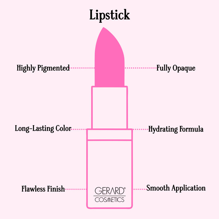 Gerard Cosmetics Lipstick Vintage Rose for Women 014 oz Lipstick