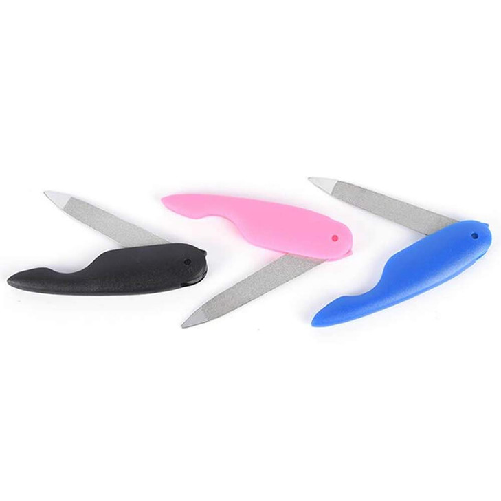 RAYNAG 10 Pack Folding Pocket Size Nail File Stainless Steel Manicure Nail Care,Random Color online at globaldelivered