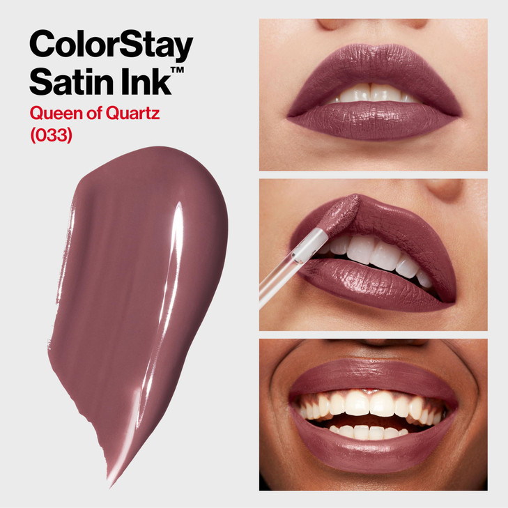 REVLON ColorStay Satin Ink Crown Jewels Liquid Lipstick Longlasting Waterproof Lipcolor Moisturizing Creamy Formula Infu