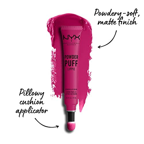NYX PROFESSIONAL MAKEUP Powder Puff Lippie Lip Cream Liquid Lipstick Teenage Dream Hot Pink