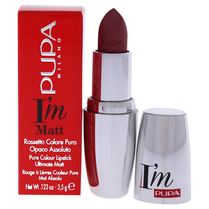 PUPA Milano I Am Matt Pure Colour Lipstick Dresses Lips In Full Deep Color Matte Velvety And Extremely Sensory Feel Glid