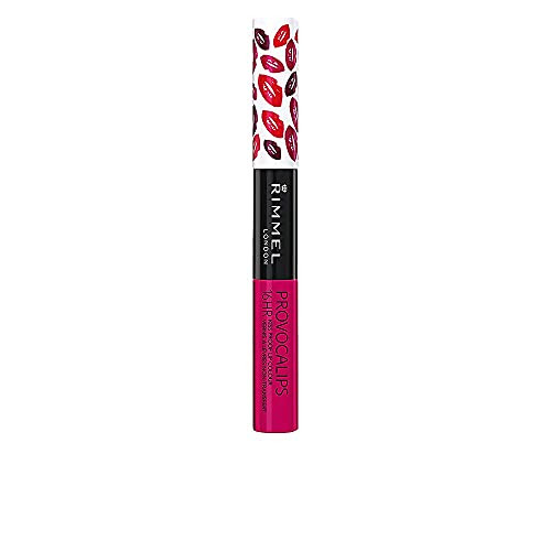 Rimmel London Provocalips 16hr KissProof Lip Color TwoStep Liquid Lipstick to Lock in Color and Shine 550 Play With Fire