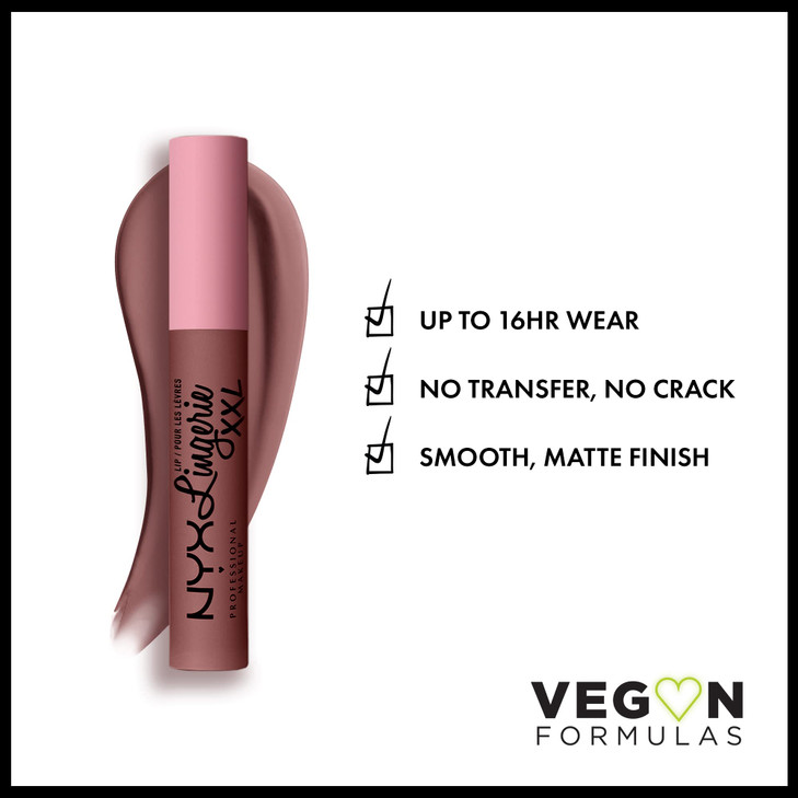 NYX PROFESSIONAL MAKEUP Lip Lingerie XXL Matte Liquid Lipstick Unhooked Grey Toned Beige