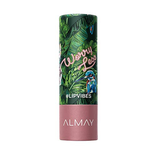 Almay Lip Vibes Lipstick with Vitamin E Oil Shea Butter Matte Finish Hypoallergenic Worry Less 014 Oz