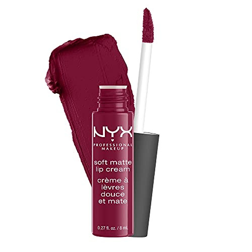 NYX PROFESSIONAL MAKEUP Soft Matte Lip Cream Lightweight Liquid Lipstick Copenhagen Matte Rich Plum