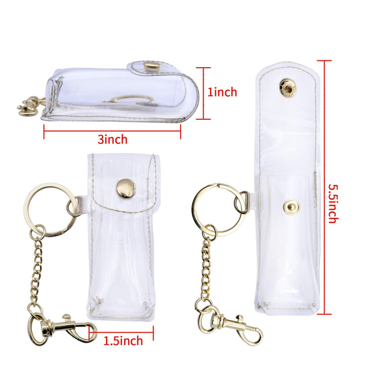 Patty Both Fashion Lipstick Keychain Holder Lipstick Case Holder Lip Balm Holder with Key Chain Portable Gift for Women