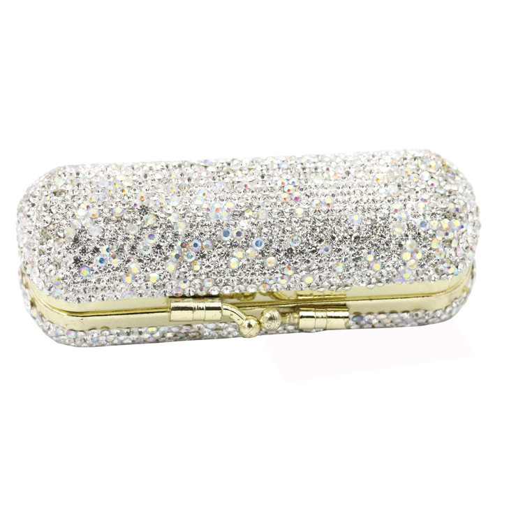 Bestbling Bling Rhinestone Crystal Lipstick Case Holder Organizer bag Cosmetic Storage for Womens Lipstick Jewelry Kit S