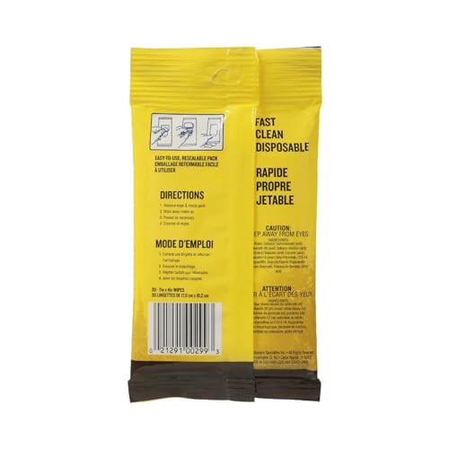 Hunters Specialties Camo Off Makeup Remover Wipes 30 per Pack Pocket Size EasytoUse Hunting Concealment Face Makeup Clea