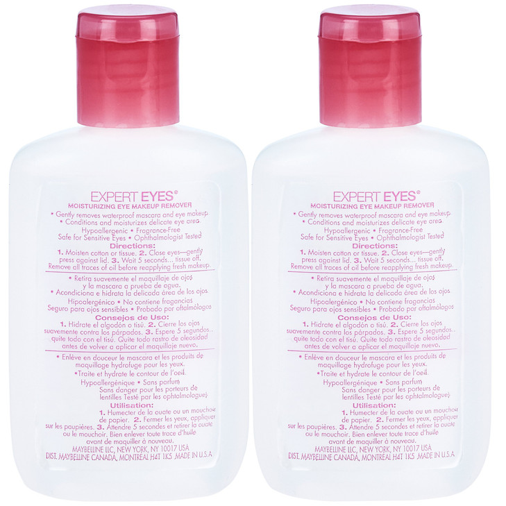 Maybelline New York Expert Eyes Moisturizing Eye Makeup Remover 2 Count