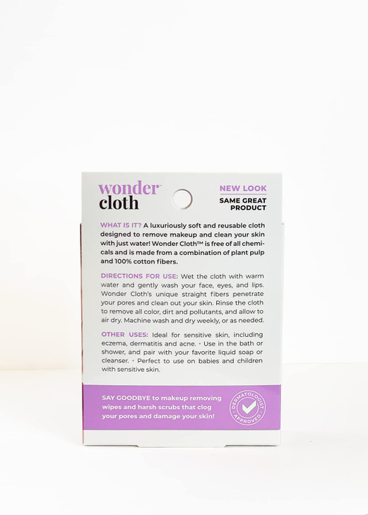 Wonder Cloth Pack of 6 All Natural MakeUp Remover Cloth Removes Makeup Instantly with Just Water Cleanses and Exfoliates