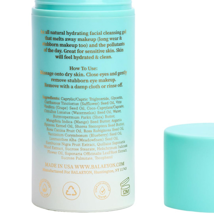 Balaeyon Cleansing Gel Makeup Remover Removes Waterproof Mascara 3In1 Cleanser Oil Based Moisturizing Great For Sensitiv