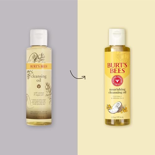 Burts Bees Nourishing Cleansing Oil With Coconut and Argan Oils Cleansing Face Oil for Normal to Dry Skin College Back t