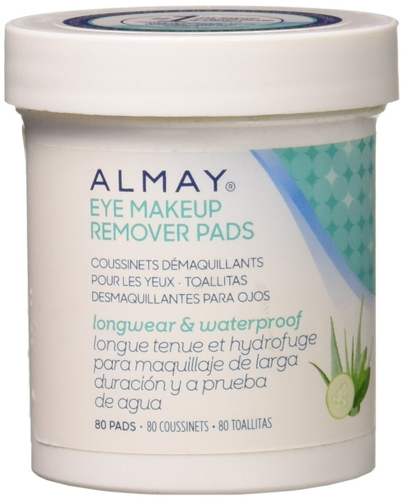 Almay Longwear and Waterproof Eye Makeup Remover Pads 80 Count